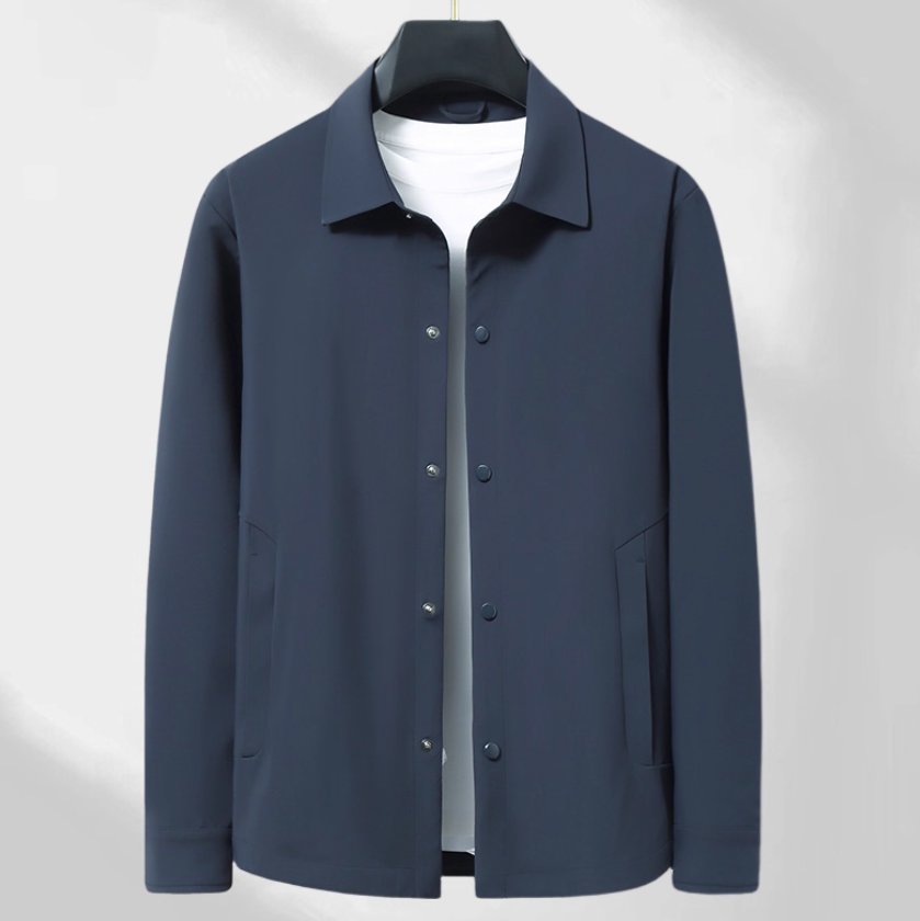 法莎尼亚高档2025新款大码男装休闲夹克中年翻领薄款胖子外套商务