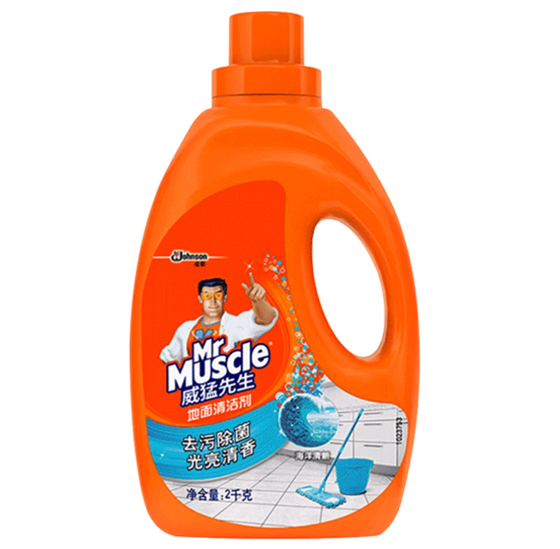 威猛先生地面清洁剂2kg*6瓶瓷砖大理石木地板去污液整箱
